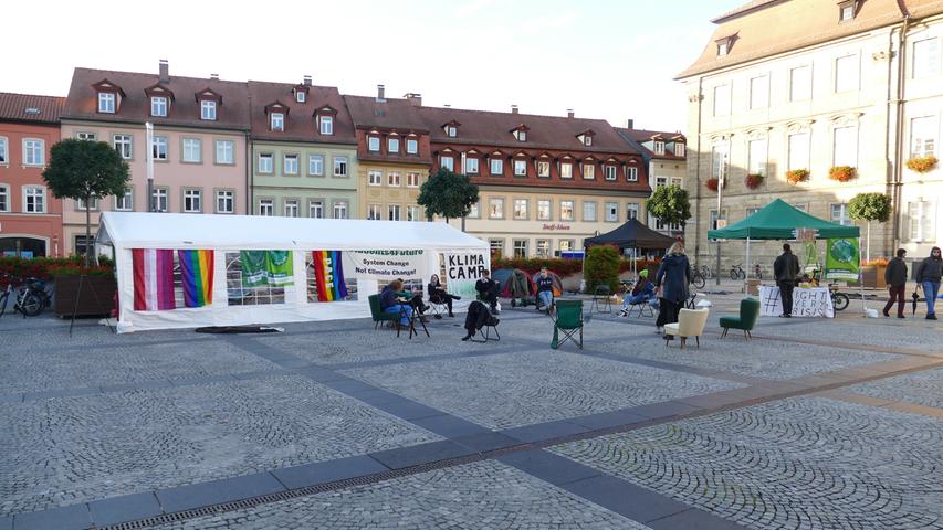 So sieht das Klimacamp von FFF in Bamberg aus