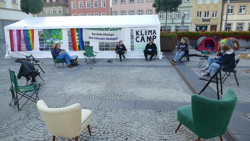So sieht das Klimacamp von FFF in Bamberg aus