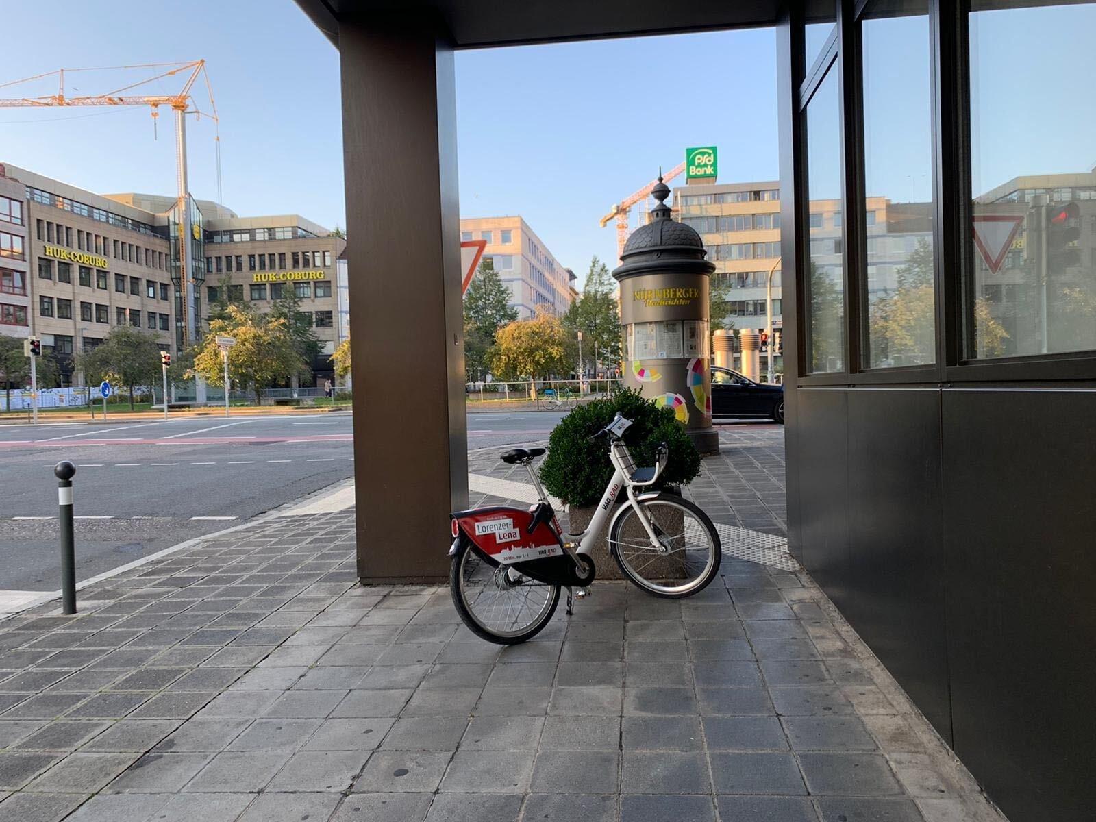 Und auch das Fahrrad - hier ein Leihrad der VAG - war heiß begehrt.