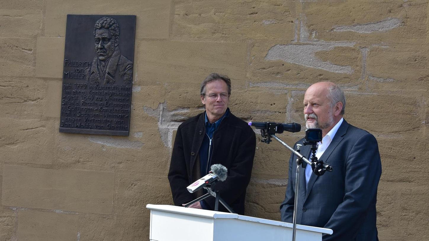 In Kunreuth hängt jetzt eine Gedenktafel für Goethes Freund