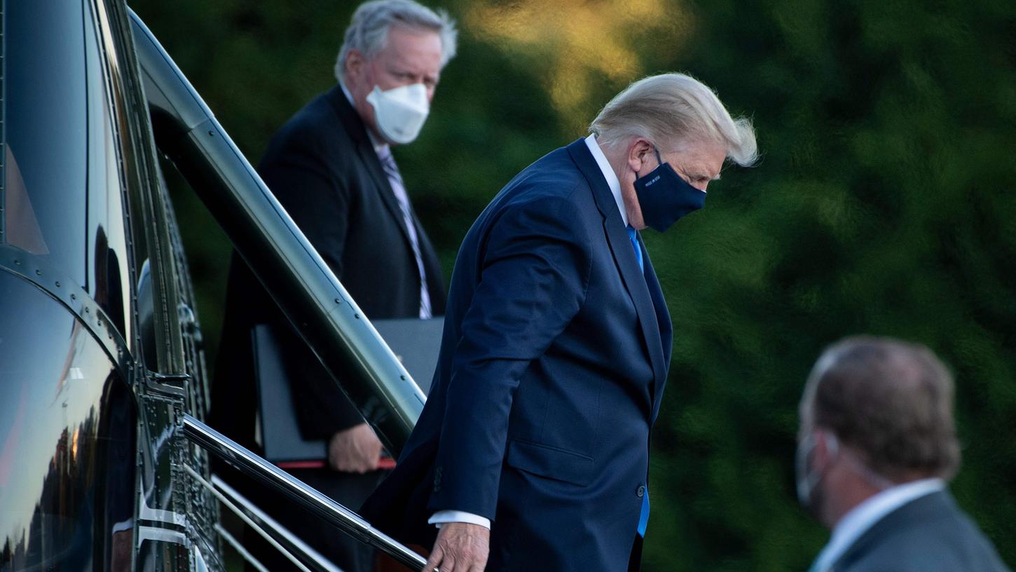 US-Präsident Trump auf dem Weg ins Militärkrankenhaus.