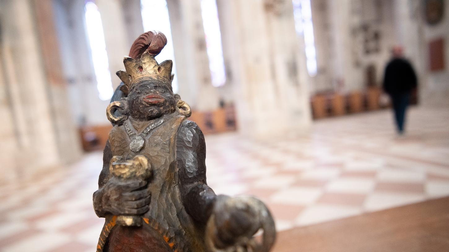 Die Figur des Melchior im Ulmer Münster. An ihr hat sich die Debatte entzündet.