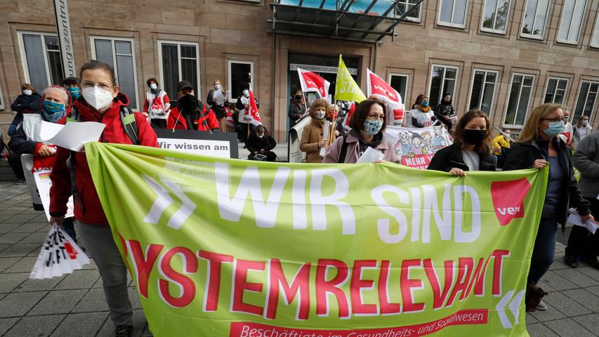 Klinik-Streik in Nürnberg: Für höhere Löhne, gegen Profitgier