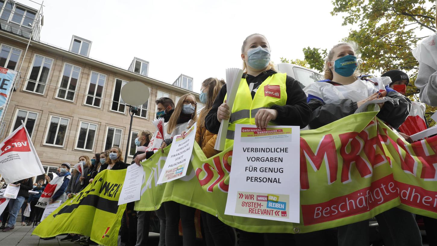 Am Donnerstag streikten die Klinikums-Beschäftigten. 