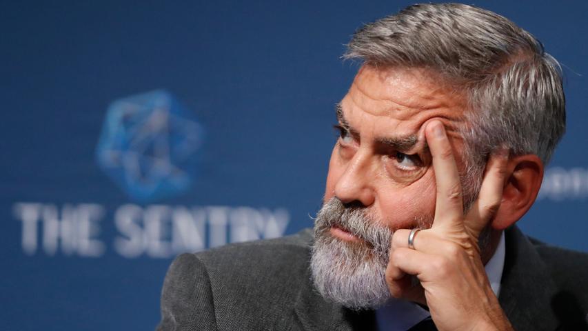 George Clooney und seine Frau Amal stehen hinter Joe Biden. Clooney rührte bei einer digitalen Veranstaltung die Werbetrommel für den Demokraten. 