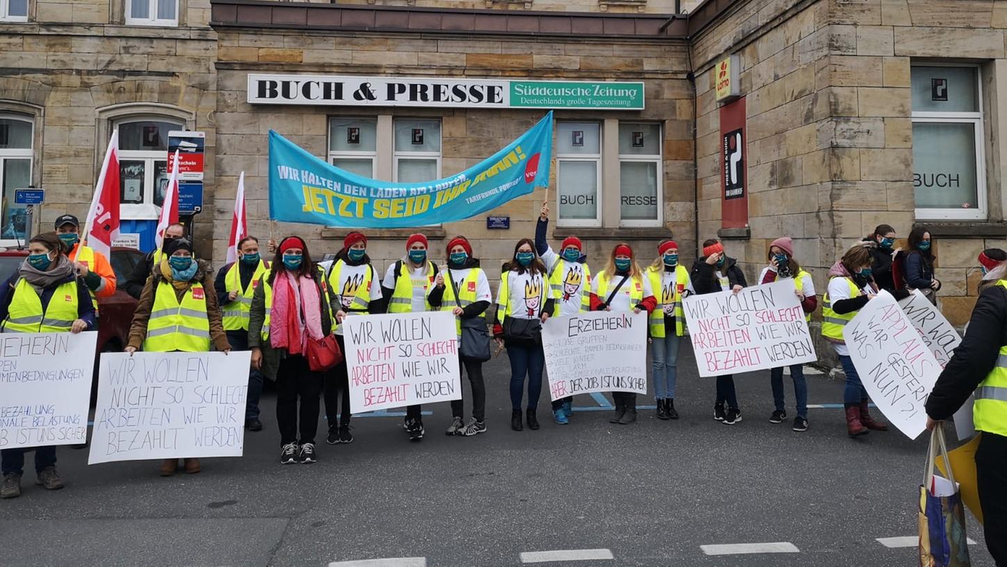 Streik: Kita-Mitarbeiter aus Forchheim und Eggolsheim gehen auf die Straße