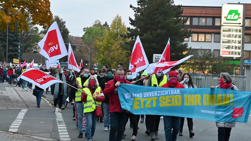 Der Verdi-Streiktag in Erlangen