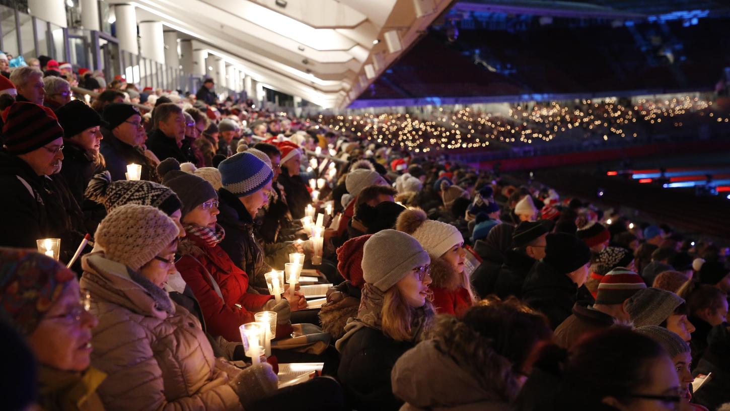 Gänsehautstimmung im Stadion: Das Adventssingen soll auch in diesem Jahr wieder stattfinden. 