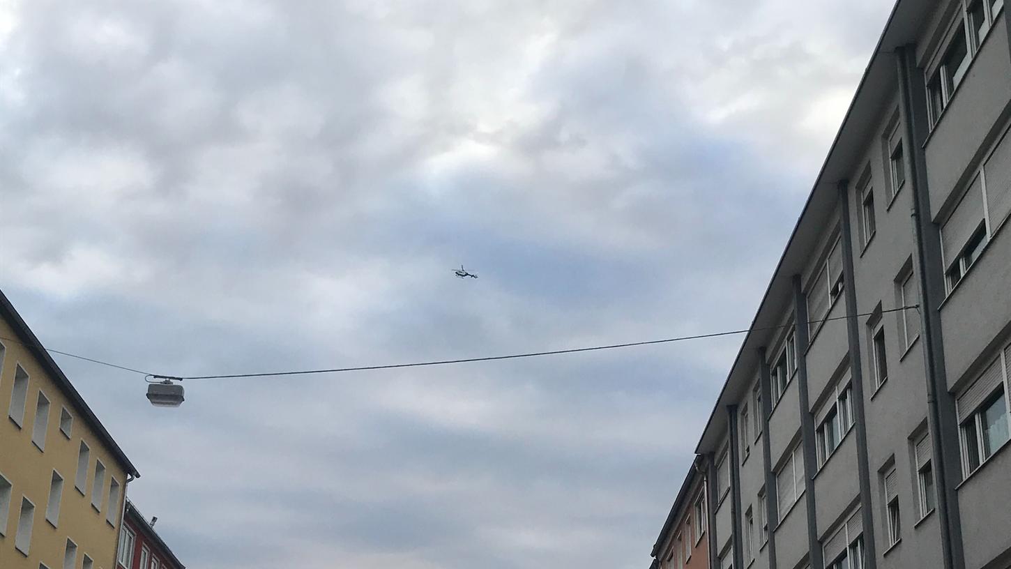Der Helikopter war auch über der Humboldtstraße zu sehen.