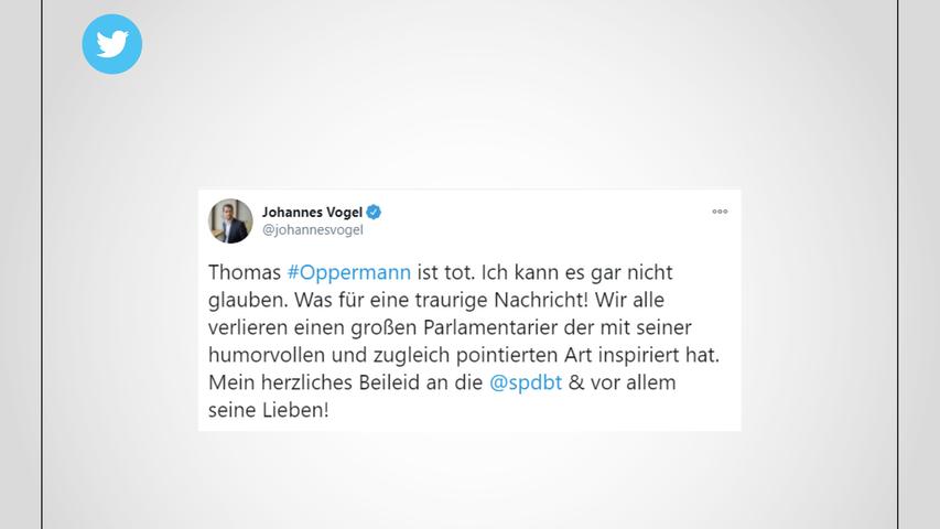 Zum Tod von Thomas Oppermann: So reagieren Parteifreunde und Kollegen