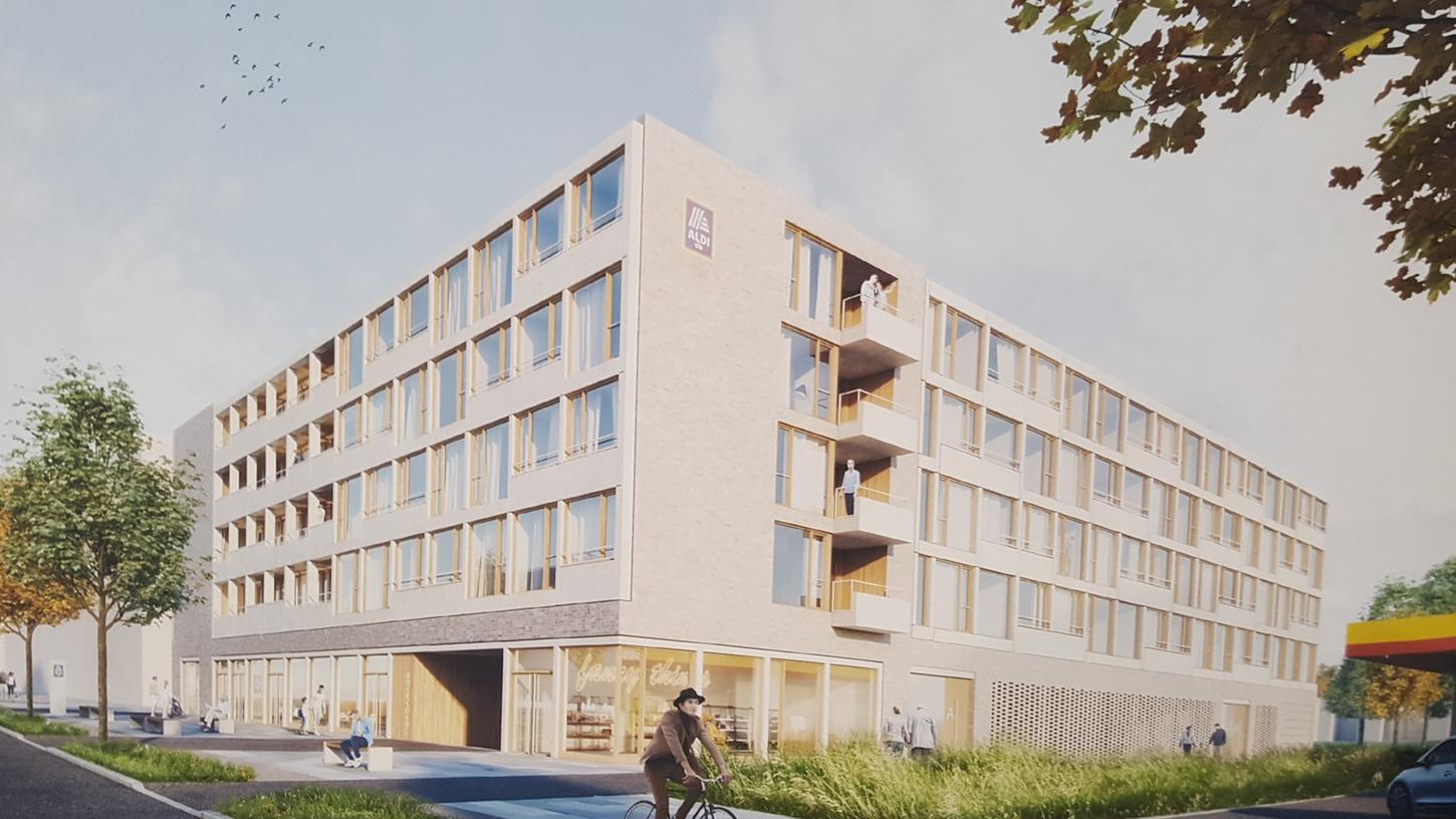 Unten Discounter, oben Wohnungen: Aldi plant Neubau in Nürnberg