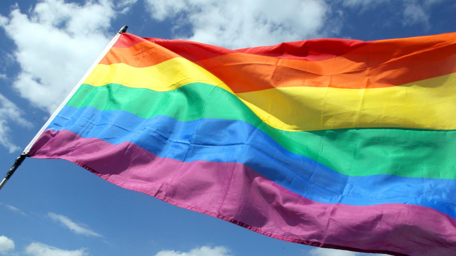 LGBT-Symbol: Die Regenbogenfahne.