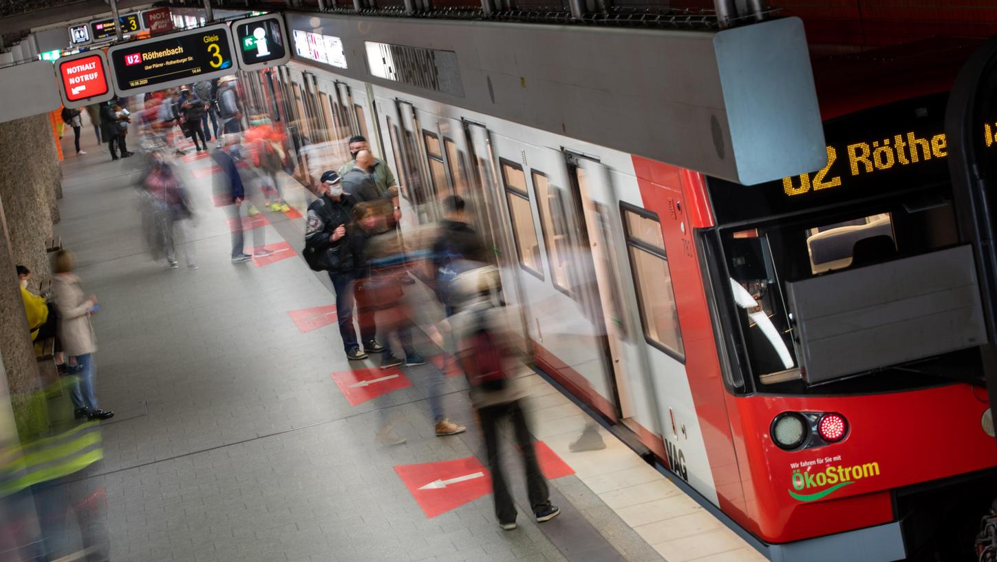 Die VAG empfiehlt, die Strecke zwischen Hauptbahnhof und Plärrrer in der kommenden Woche mit der U2 oder U3 zu überbrücken. Auf der U1 wird gebaut. 