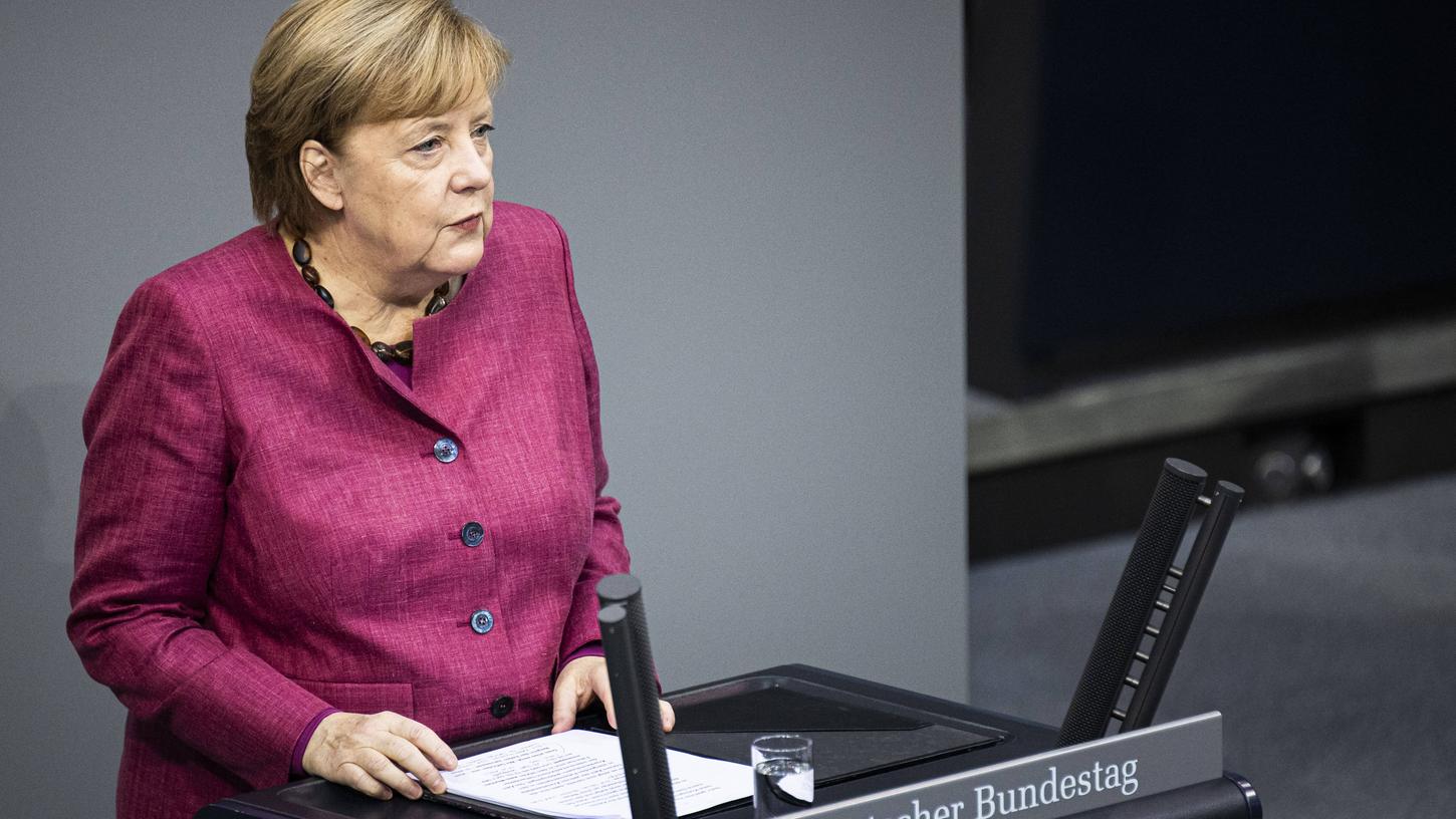 Angela Merkel wurde während ihrer Regierungserklärung am Donnerstag immer wieder von Abgeordneten der AfD unterbrochen.