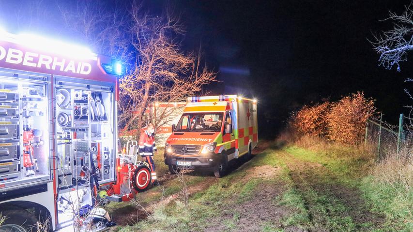 Feuer in Gartenhütte im Kreis Bamberg: Eine verletzte Person