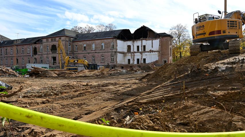 Der Abriss der HuPfla in Erlangen schreitet voran