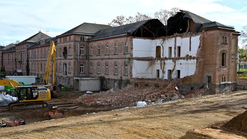 Der Abriss der HuPfla in Erlangen schreitet voran