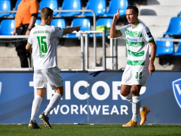Starkes Duo: Sebastian Ernst (links) und Paul Seguin sind zwei Schlüsselspieler, die dem Kleeblatt gegen Kiel fehlen werden. Starkes Duo: Sebastian Ernst (links) und Paul Seguin sind zwei Schlüsselspieler, die dem Kleeblatt gegen Kiel fehlen werden.