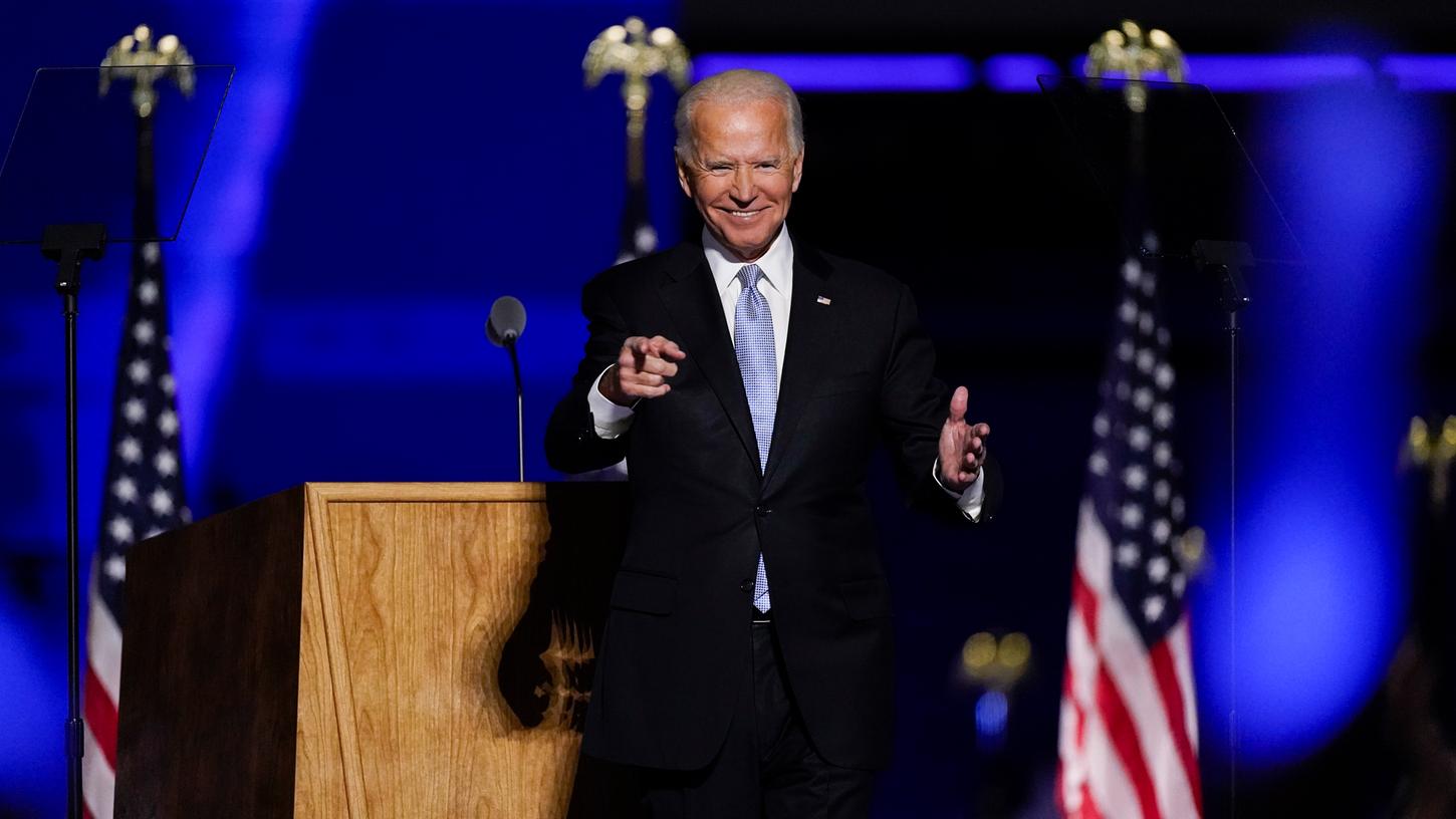 Am Samstagabend (Ortszeit) wandte sich Joe Biden in seiner Heimat Wilmington im US-Bundesstaat Delaware an seine Anhänger.