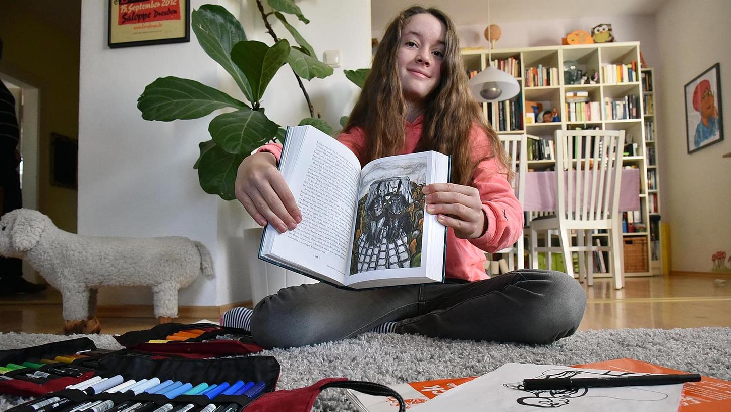 Mädchen aus Erlangen zeichnet für Autorin von Harry Potter