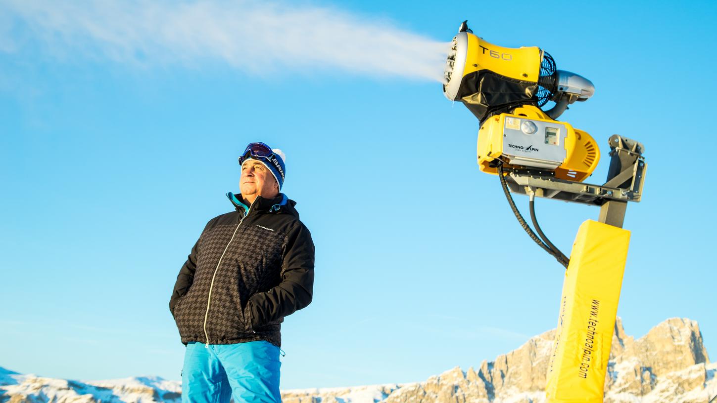 Georg Eisath ist der König der Schneekanonen und testet das Machbare in seinem Skigebiet aus.