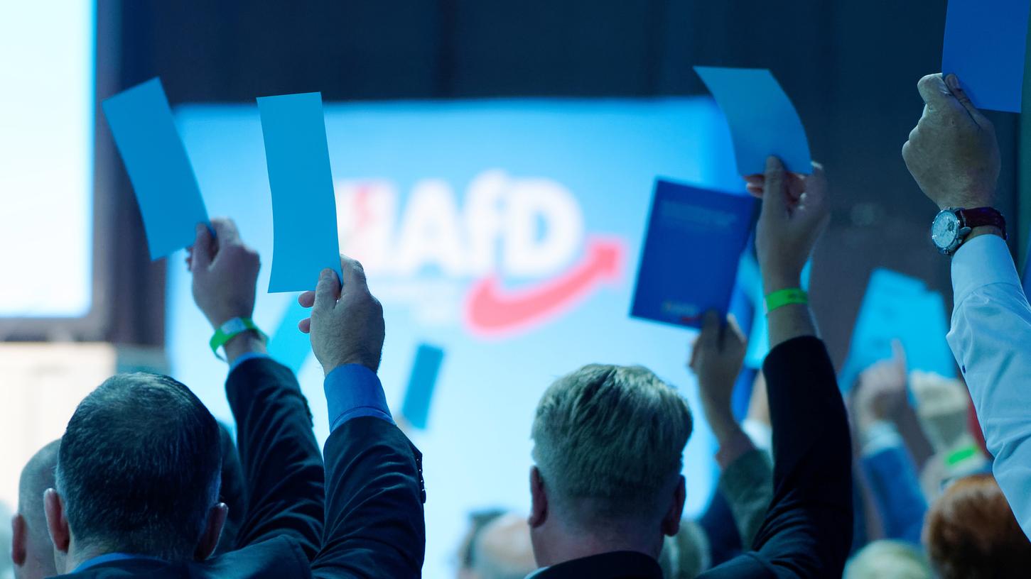 Delegierte bei der Abstimmung: Blick auf einen Landesparteitag der AfD.