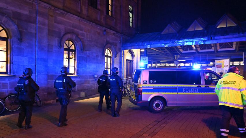 Großeinsatz in Erlangen: Bahnhof war komplett gesperrt