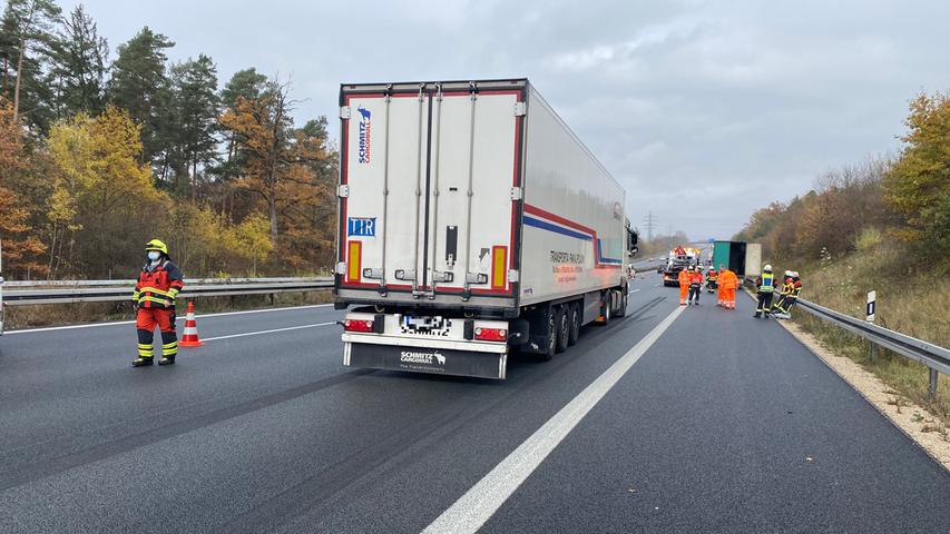 Auffahrunfall auf der A9 im Nürnberger Land