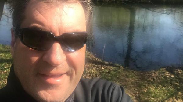 Söder im Frühjahr 2018, laut eigenen Angaben, beim Sport am Morgen.