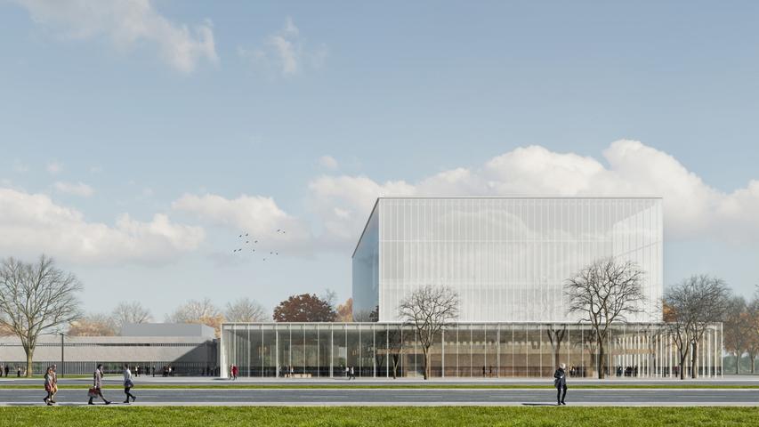 So hätte es aussehen sollen, das neue Konzerthaus für Nürnberg. Eigentlich sollte 2021 Baubeginn sein, doch die Pläne kamen erst mal in die Schublade.