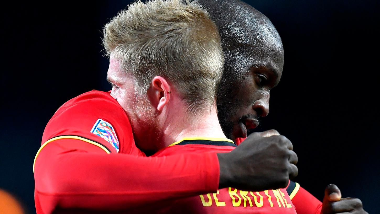 Torschützen unter sich: Romelu Lukaku und Kevin De Bruyne schossen Belgien ins Final Four.