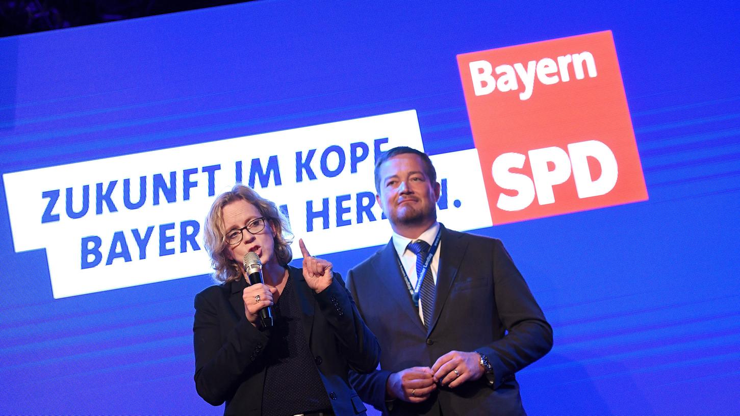 Noch ist Natascha Kohnen Landesvorsitzende der Bayern-SPD. Sie tritt nicht erneut für den Posten an, Generalsekretär Uli Grötsch will ihr Nachfolger werden.