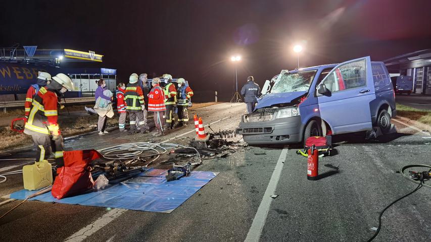 Schwerer Unfall im Landkreis Fürth: Zwei Menschen schwer verletzt