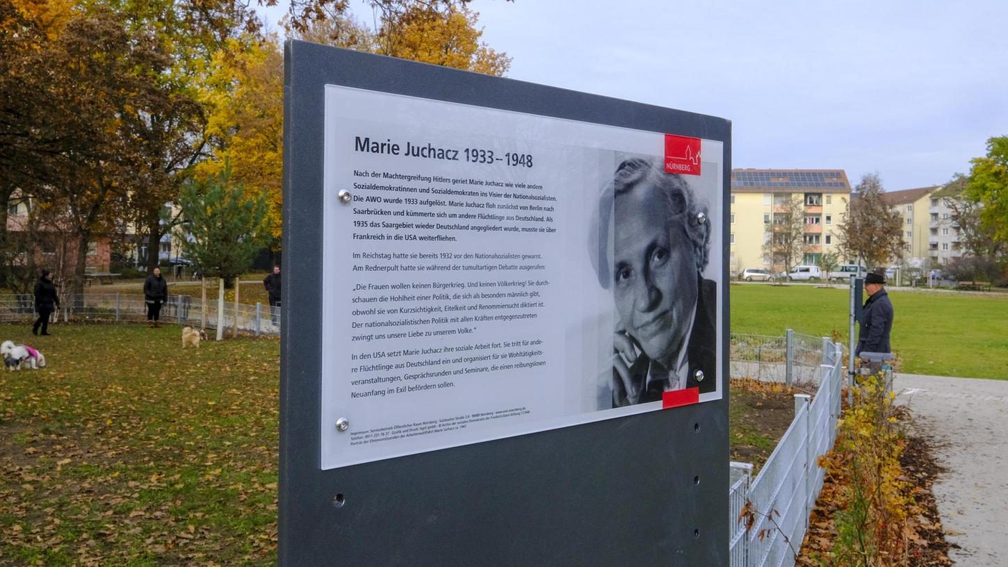 Geschichtsstunde im Grünen: Marie-Juchacz-Park in St. Leonhard neu gestaltet