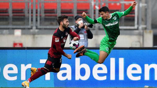 Marco Meyerhöfer (rechts im Bild), seit 2019 beim Kleeblatt. Tore: 0, Vorlagen: 9.