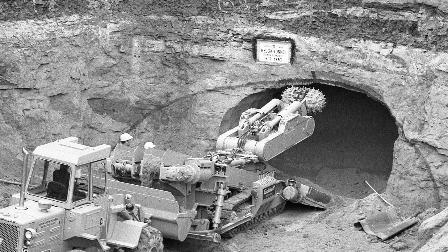 5. Dezember 1970: Tunnel am Hasenbuck angebohrt
