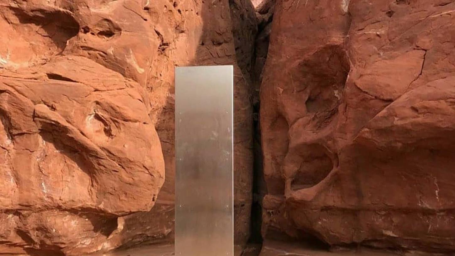 Ähnlich wie dieser Monolith in Utah soll auch die Konstruktion in Kalifornien ausgesehen haben, bevor sie von den Unbekannten niedergerissen wurde.