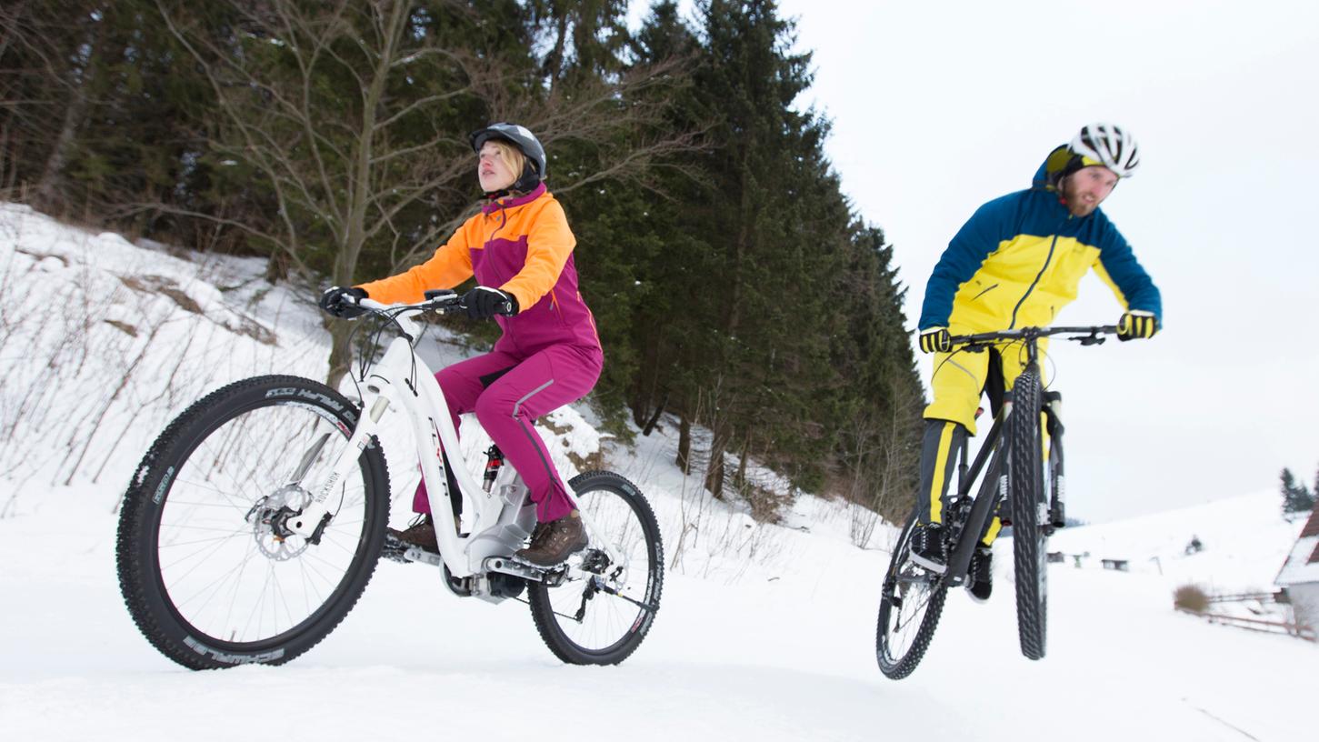 Radfahren bei Eis und Schnee