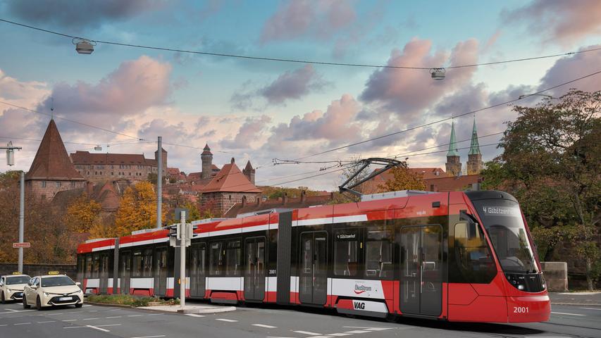 Nürnberg setzt auf die Tram: Neue und klimatisierte Straßenbahnen rollen durch die Innenstadt.