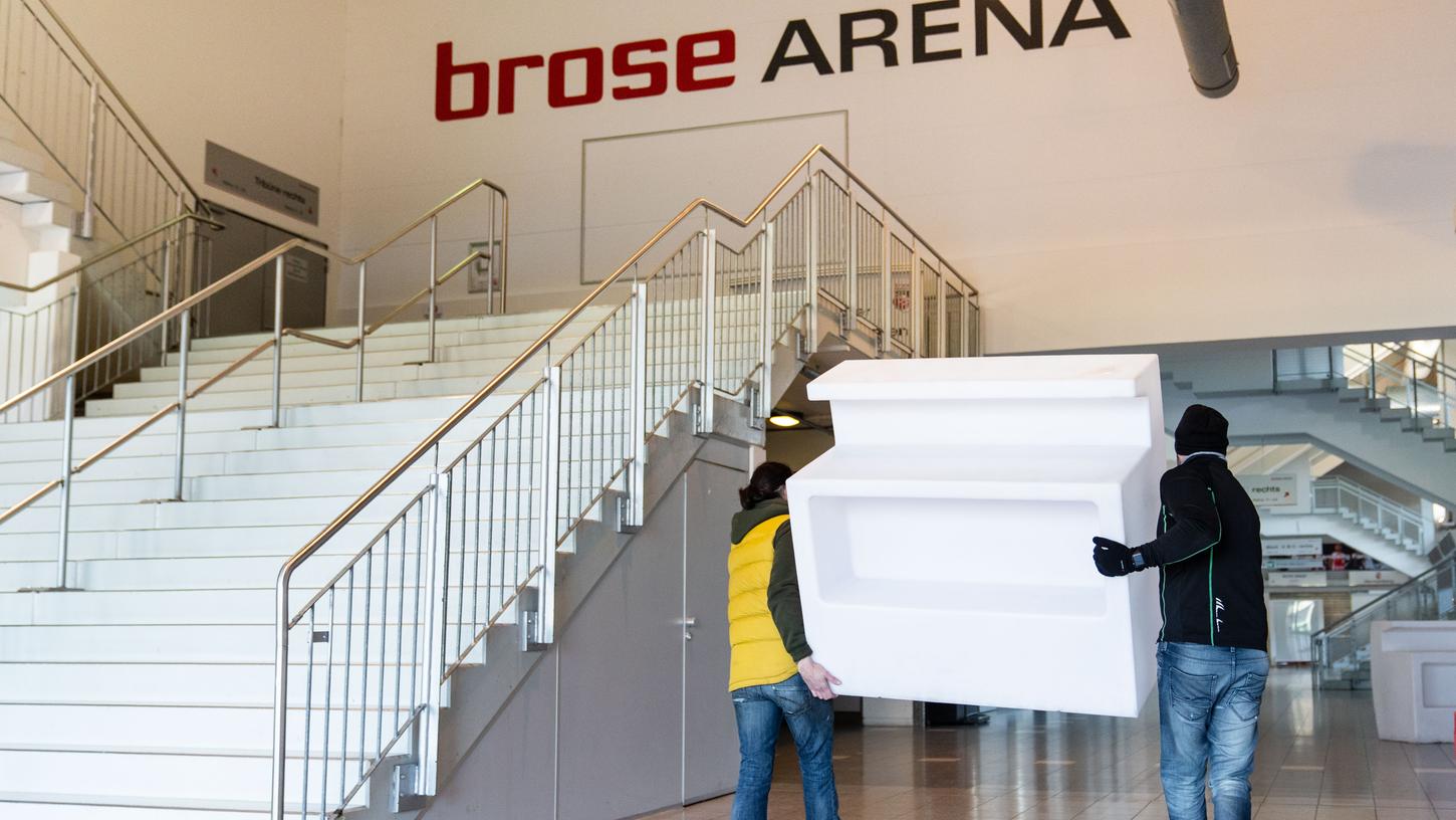 Die Bamberger Brose Arena wurde zum Impfzentrum umfunktioniert.