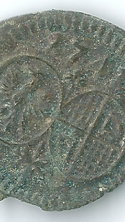 Eine Silbermünze von Mitte des 18. Jahrhunderts.