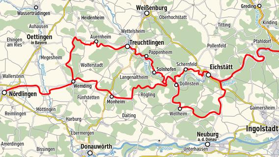 Geo-Radweg: Vom Ries-Krater bis zum Donau-Durchbruch