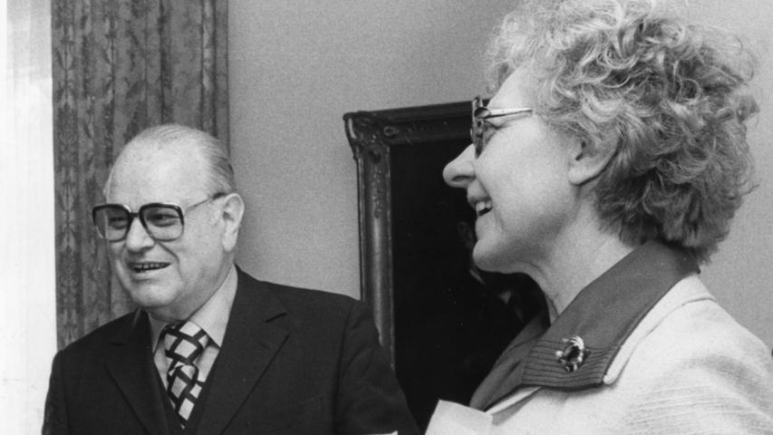 Shlomo Lewin und seine Partnerin Frida Poeschke, die Witwe des Erlanger Oberbürgermeisters Michael Poeschke, brachten die christlich-jüdische Zusammenarbeit in Franken auf den Weg.