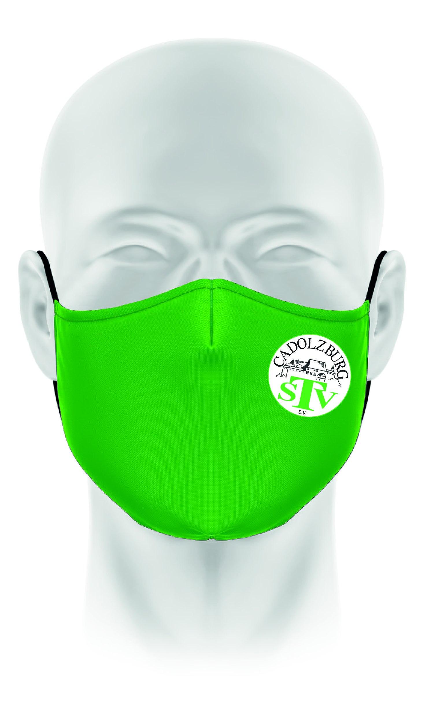 Und auch mit einer grünen Maske mit dem Vereinswappen können die Cadolzburger punkten.