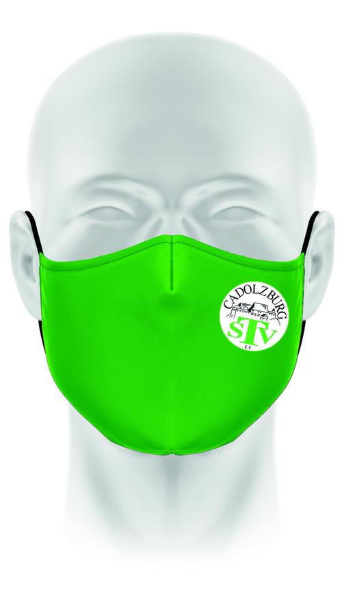 Und auch mit einer grünen Maske mit dem Vereinswappen können die Cadolzburger punkten.