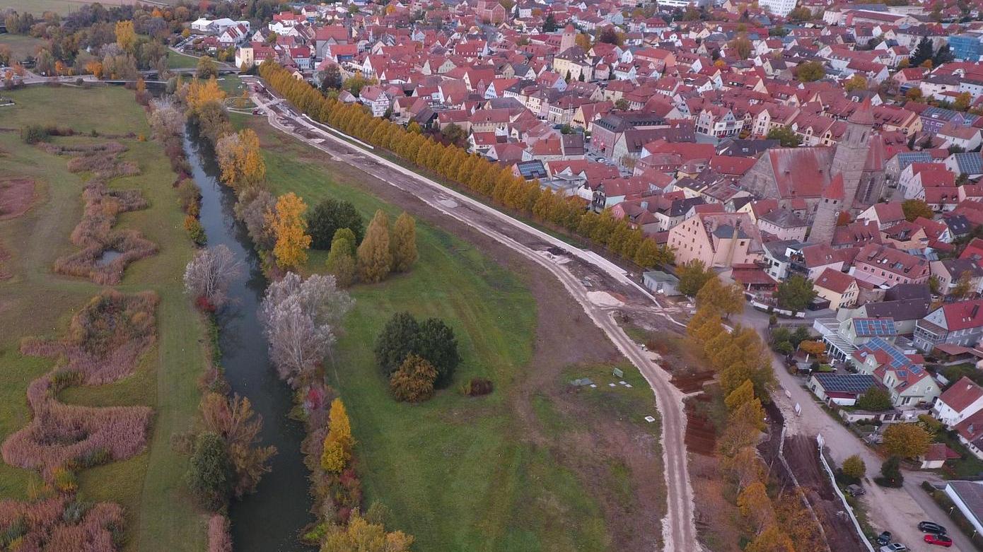 Hochwasserschutz in Gunzenhausen geht zügig voran
