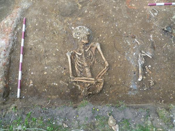 Bei den Ausgrabungen in Eggolsheim fand man unter anderem auch alte Skelette.