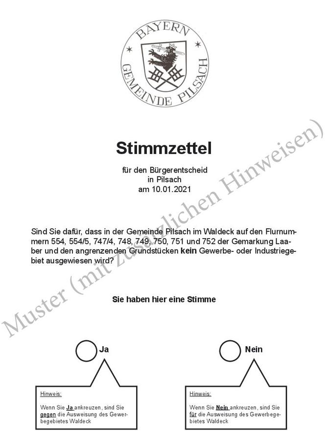 Pilsacher entscheiden am Sonntag über Gewerbegebiet