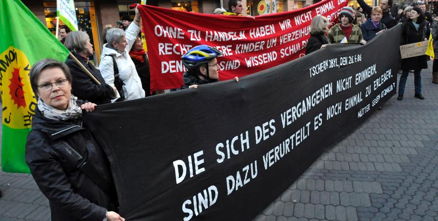 Mahnwache für Japan in Nürnberger Innenstadt