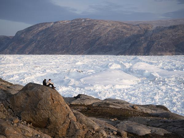 Blick auf einen grönländischen Gletscher.